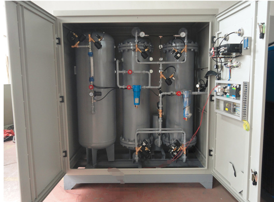 0.5kw stikstofgenerator voor voedselverpakkingen 0,4-0,8mpa PSA toren